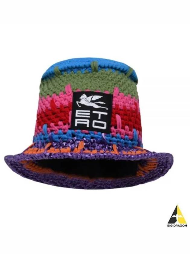 Etro Crochet Bucket Hat Multi Yellow 16158 - ETRO - BALAAN 1