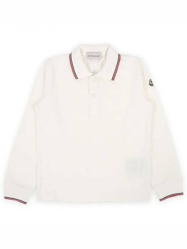 Kids Waffen Patch Three Stripes Collar PK Long Sleeve Ivory 8B00001 8496W 034 8 10A 270979 1053865 - MONCLER - BALAAN 1