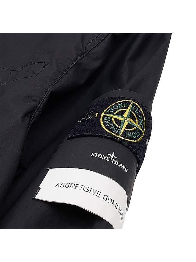 Men's Aggressive Gomato Zip Up Hoodie Black - STONE ISLAND - BALAAN 10