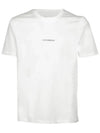 Logo Print Cotton Short Sleeve T-Shirt White - CP COMPANY - BALAAN 2