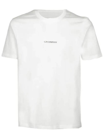 Logo Print Cotton Short Sleeve T-Shirt White - CP COMPANY - BALAAN 2