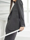 Women's Heritage Wool Ellen Jacket Black - RS9SEOUL - BALAAN 4