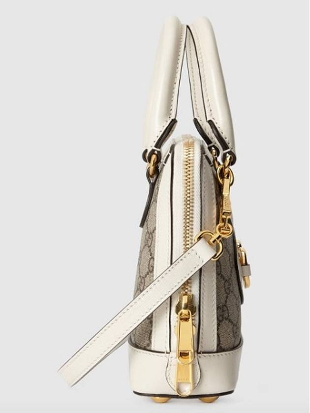 Horsebit 1955 Mini Top Handle Tote Bag Beige White - GUCCI - BALAAN 5