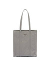 Small Antique Nappa Leather Tote Bag Slate Grey - PRADA - BALAAN 1