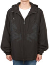 Men's EKD Print Hooded Jacket Black - BURBERRY - BALAAN 3