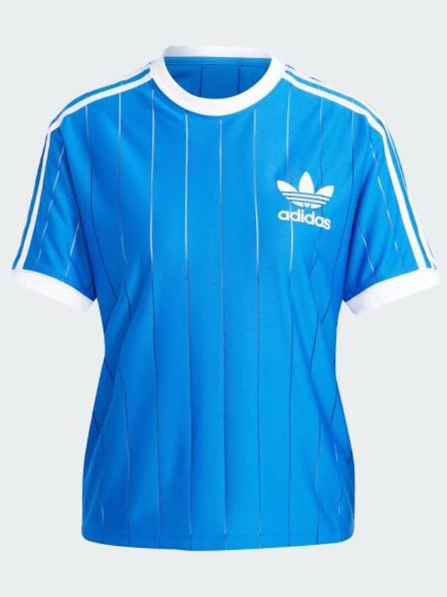 Adicolor 3 Stripes Pinstripe Short Sleeve T-Shirt Blue - ADIDAS - BALAAN 2