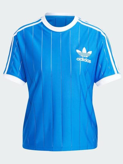 Adicolor 3 Stripes Pinstripe Short Sleeve T-Shirt Blue - ADIDAS - BALAAN 2