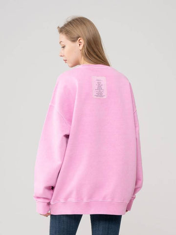 Pigment Heavy Cotton Label Art Sweatshirt Light Pink - ICONOGRAPHY - BALAAN 1