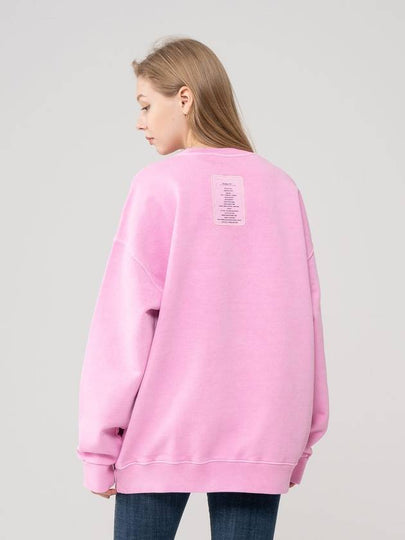 Pigment Heavy Cotton Label Art Sweatshirt Light Pink - ICONOGRAPHY - BALAAN 2