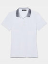 Women's Pleated Collar Silky Tech Nylon White - G/FORE - BALAAN 2