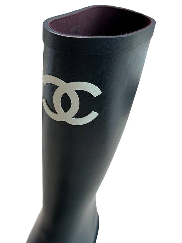 Boots Caoutchouc Black - CHANEL - BALAAN 4