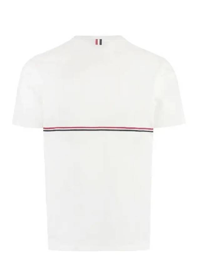 Midweight Jersey Short Sleeve T-Shirt White - THOM BROWNE - BALAAN 4