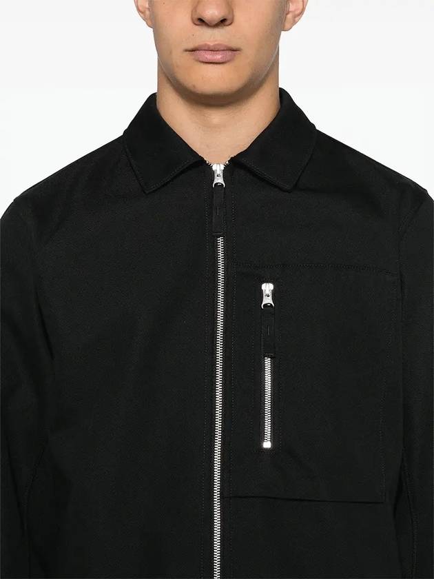 11103 Cotton Nylon Drill Overshirt Jacket Black - STONE ISLAND - BALAAN 3