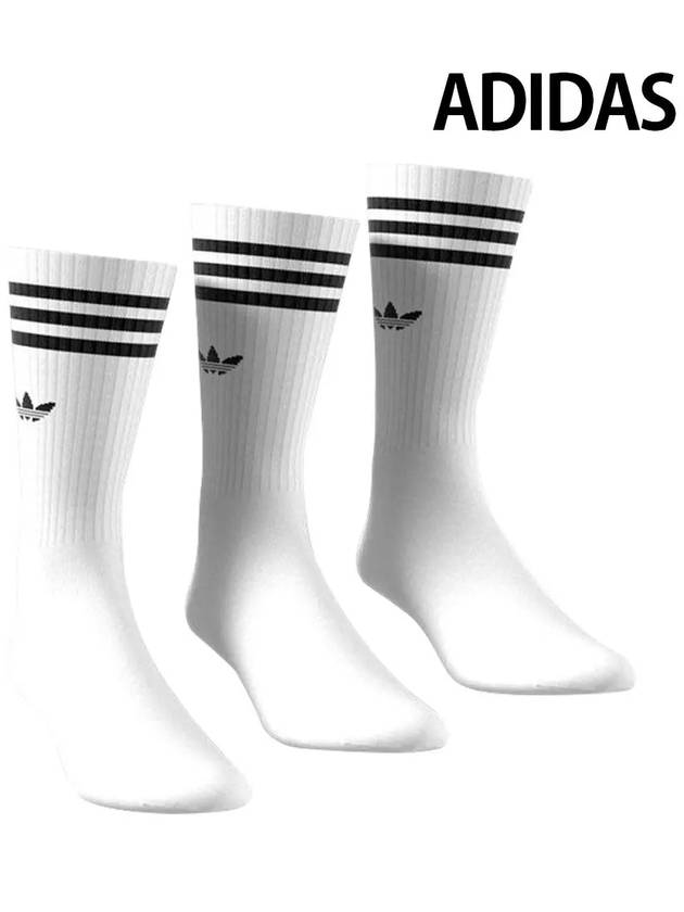 Solid Crew Socks 3 Pack White - ADIDAS - BALAAN 2