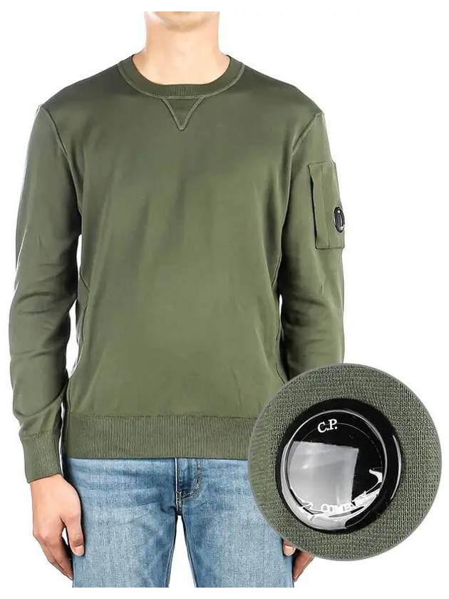 Lens Wappen Crew Neck Sweatshirt Green - CP COMPANY - BALAAN 2