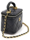 AP2198 Black Lambskin Gold CC Logo Small Chain Cosmetic Vanity Case 2WAY 31st Unit - CHANEL - BALAAN 3