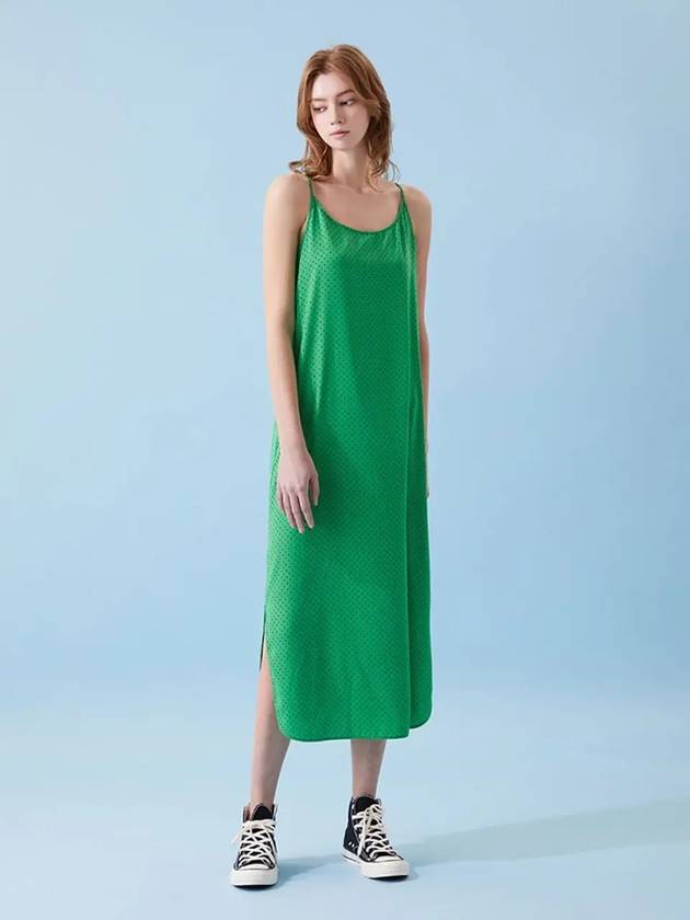 Long slip string tank top printed dress green 025 - VOYONN - BALAAN 8