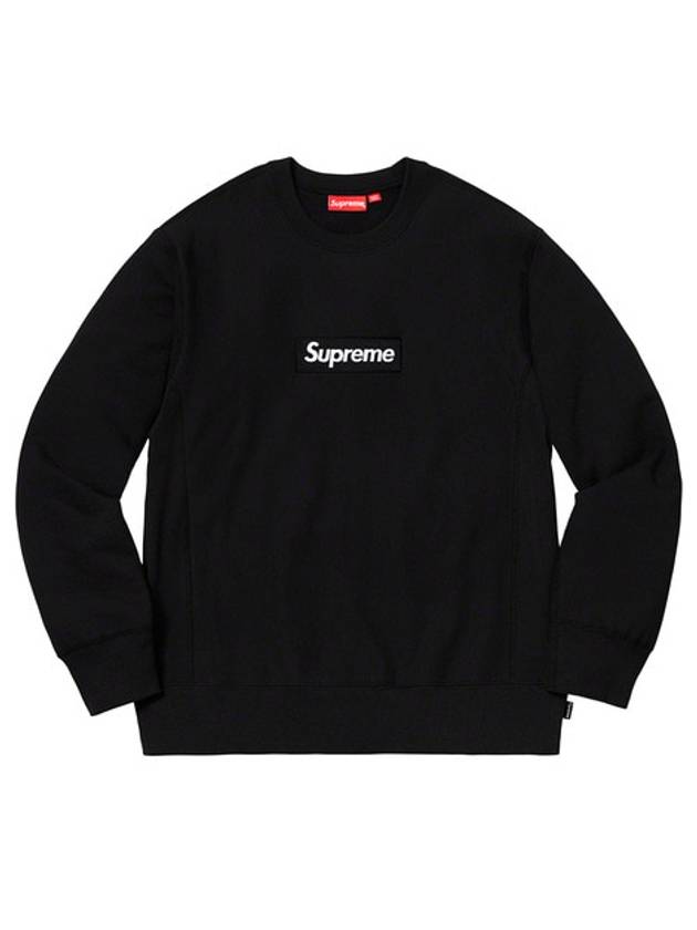 18FW box logo crew neck black BOX LOGO CREWNECK - SUPREME - BALAAN 1