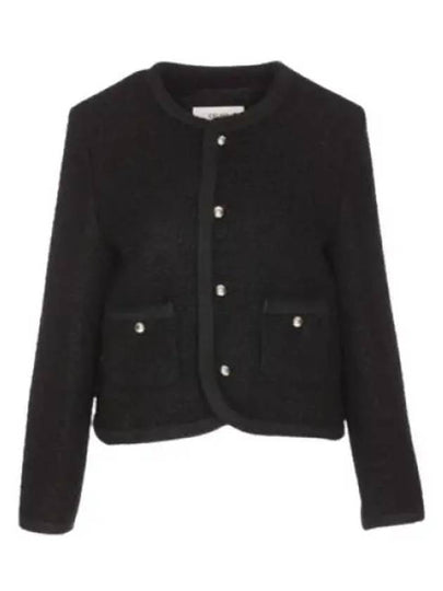 Chelsea Cashmere Bouclette Natté Jacket Black - CELINE - BALAAN 2