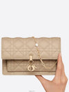 Lady Chain Canage Lambskin Pouch Bag Sand - DIOR - BALAAN 5