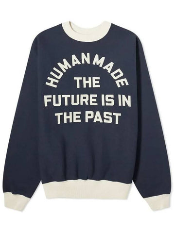 (HUMAN MADE) SWEATSHIRT - HM27CS022 NAVY - HUMAN MADE - BALAAN 1