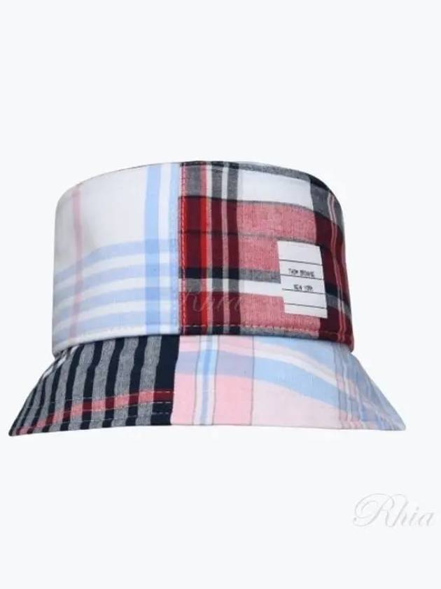 Patchwork Check Bucket Hat - THOM BROWNE - BALAAN 2