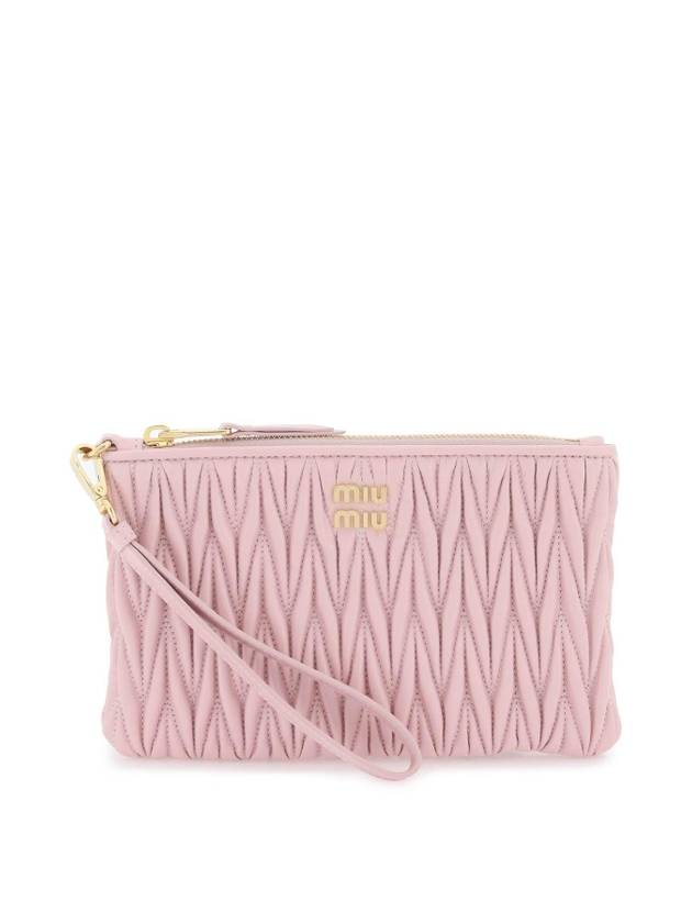 Materasse Nappa Leather Clutch Bag Pink - MIU MIU - BALAAN 1