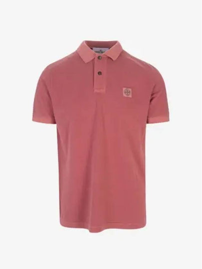 Men's Logo Patch Short Sleeve Polo Shirt Cyclamen - STONE ISLAND - BALAAN 2