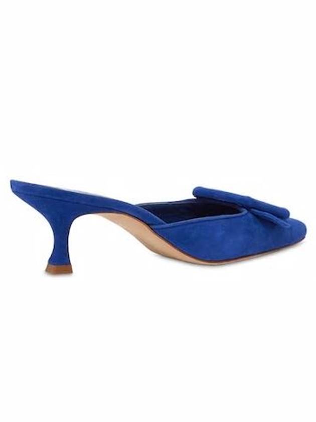 Maysail Suede Mule Blue - MANOLO BLAHNIK - BALAAN.