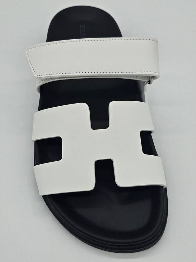 Chypre Calfskin Sandals Blanc - HERMES - BALAAN 5