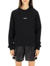 Micro Logo Print Sweatshirt Black - MSGM - BALAAN 5