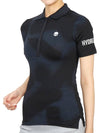 Women's Golf Logo Short Sleeve PK Shirt Navy - HYDROGEN - BALAAN 6