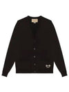 Women's Extra Fine Wool Cardigan Black - GUCCI - BALAAN 2