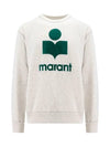 Mikoy Logo Print Sweatshirt White - ISABEL MARANT - BALAAN 3