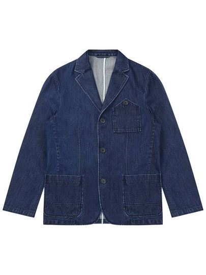 3 button denim jacket indigo blue - SOLEW - BALAAN 2