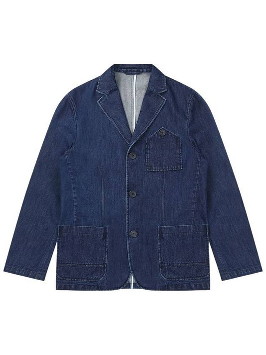 3 button denim jacket indigo blue - SOLEW - BALAAN 2