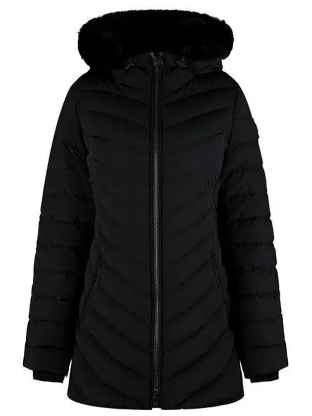 Women's Roselawn Hooded Fur Padding Black - MOOSE KNUCKLES - BALAAN 2