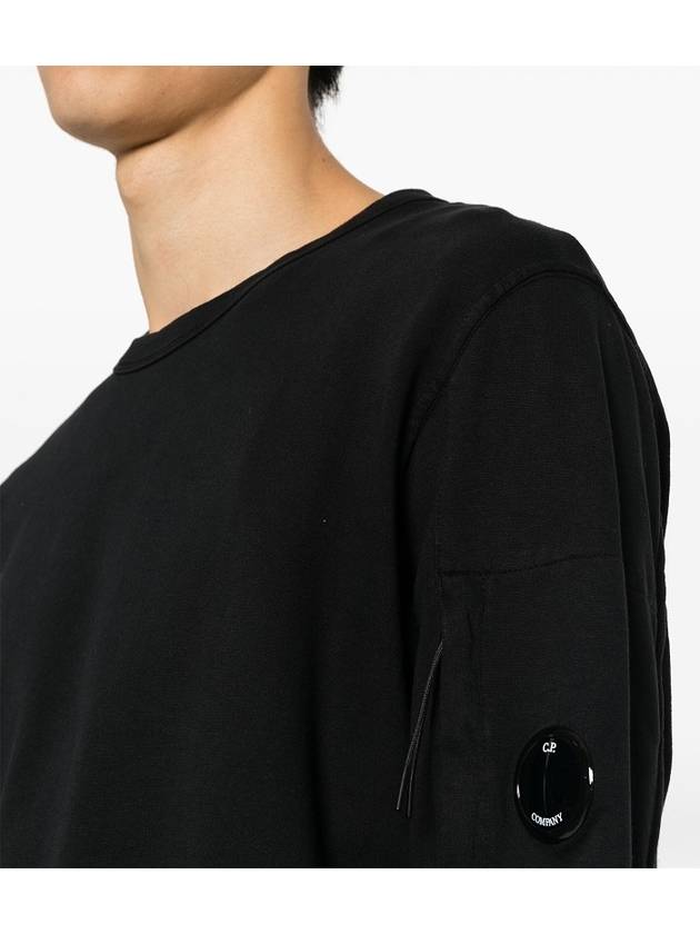 Light Fleece Sweatshirt Black - CP COMPANY - BALAAN 5