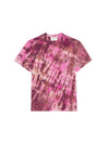 Tie Dye Printed Short Sleeve T-Shirt Pink - AMI - BALAAN 1