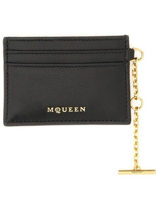 Logo Card Wallet Black - ALEXANDER MCQUEEN - BALAAN 3