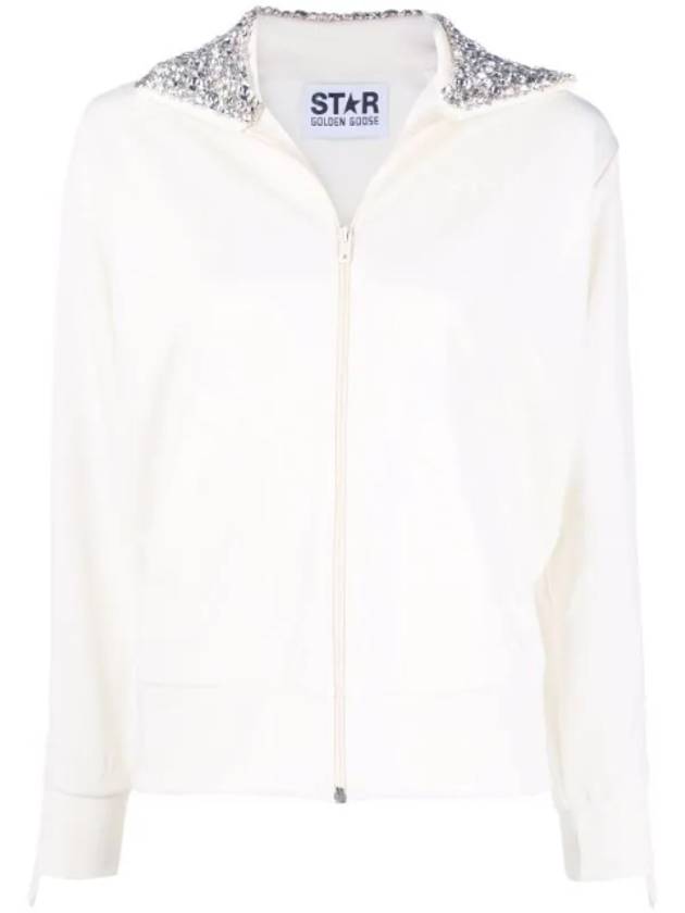 crystal-embellished zip-up sweatshirt - GOLDEN GOOSE - BALAAN 1