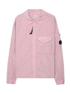 Men's Chrome R Over Shirt Zip Up Jacket Pink - CP COMPANY - BALAAN 2