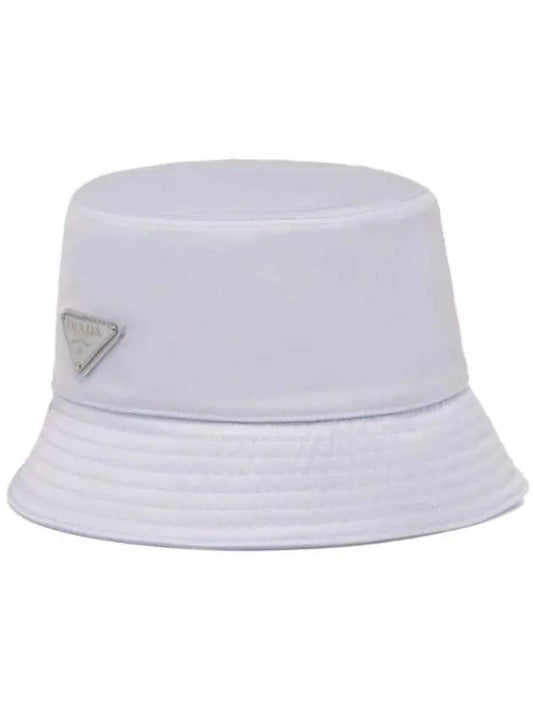 triangle logo re-nylon bucket hat purple - PRADA - BALAAN.