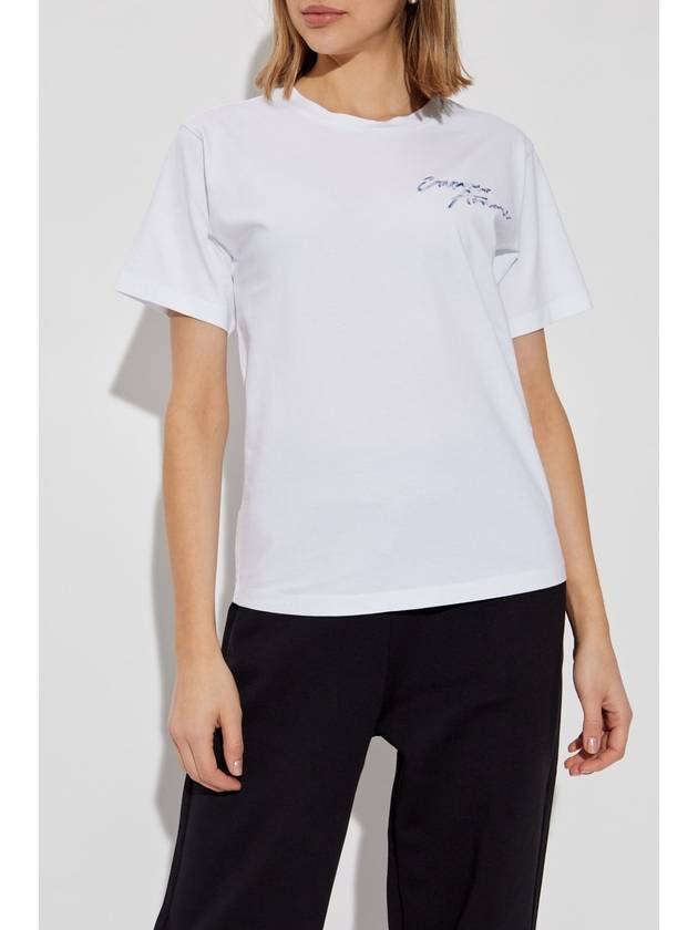 Emporio Armani T-shirt With Logo, Women's, White - EMPORIO ARMANI - BALAAN 3