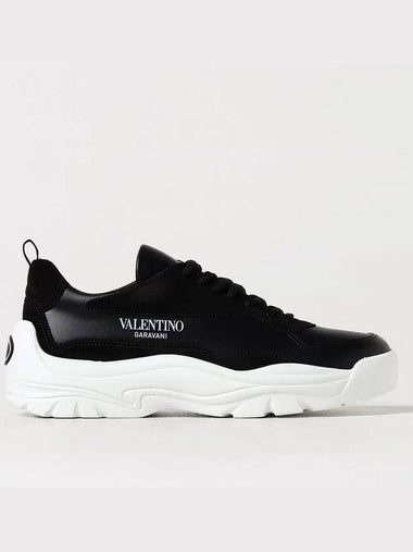 Gumboy Calfskin Low Top Sneakers Black - VALENTINO - BALAAN 1