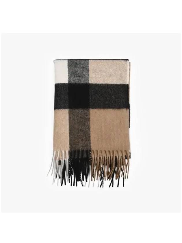 Check Fringe Cashmere Muffler - BURBERRY - BALAAN 5