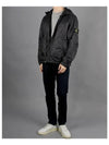 Garment Dyed Micro Yarn Hooded Jacket Black - STONE ISLAND - BALAAN 6