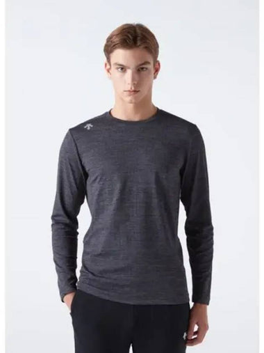 Running Stretch Air Slim Long Sleeve T Shirt Melange Gray SP313RTL99 - DESCENTE - BALAAN 1