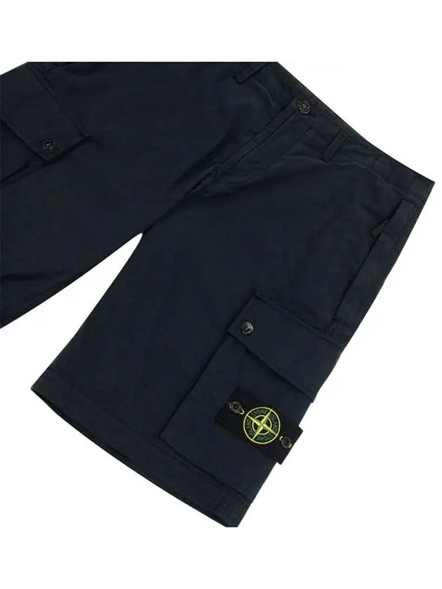 Wappen Cargo Bermuda Shorts Navy - STONE ISLAND - BALAAN 4