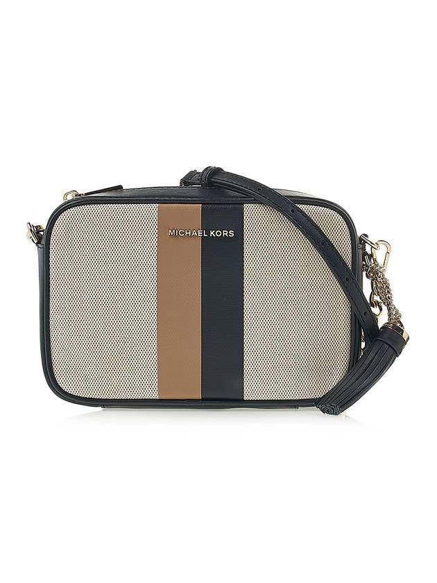 Women's Stripe Detail Camera Cross Bag Beige - MICHAEL KORS - BALAAN 2